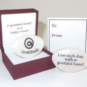 The Gift of Gratitude - by The Gratitude Concept- Gift Box, Stone and Card Set